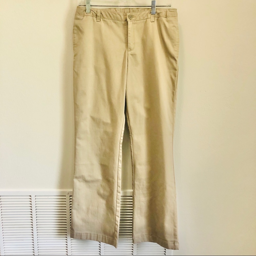 Land's End Girl's Khaki Chino Pants in Size 16